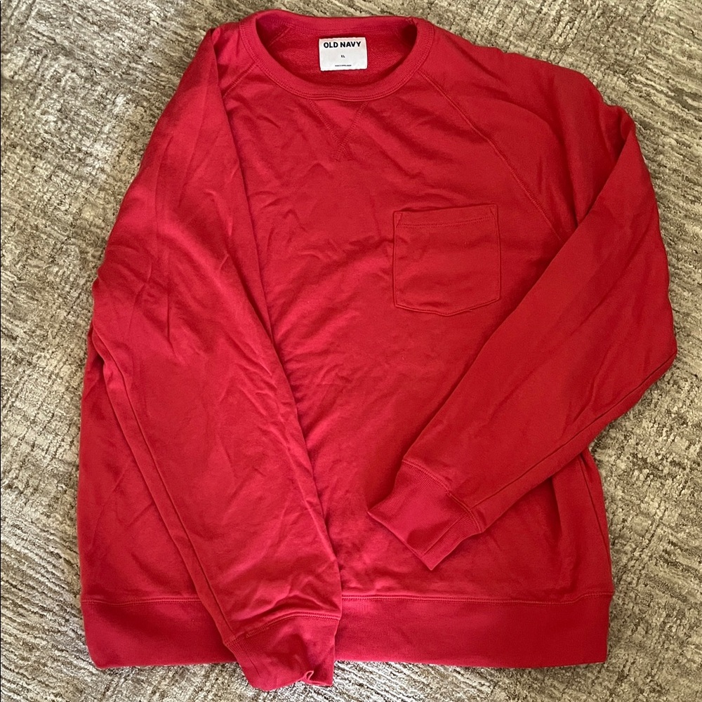 Old Navy Men's Bold Red Crewneck Sweater